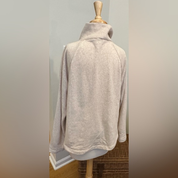 J.Crew Funnel Neck Button Pullover Oatmeal Heather Size M EUC - Picture 6 of 6